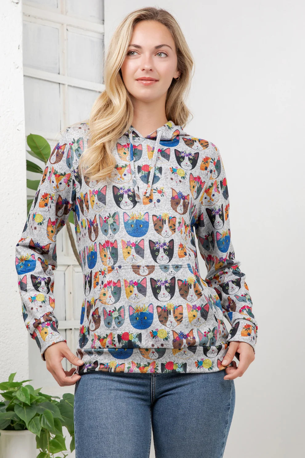 Flower Crown Cats Hoodie