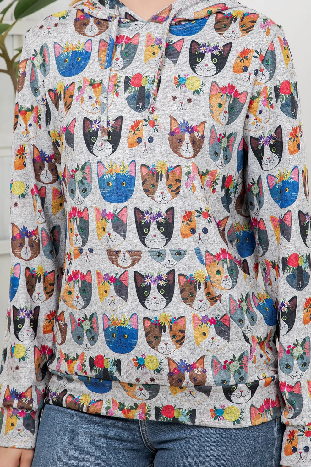 Flower Crown Cats Hoodie