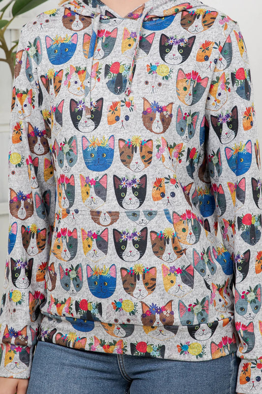 Flower Crown Cats Hoodie