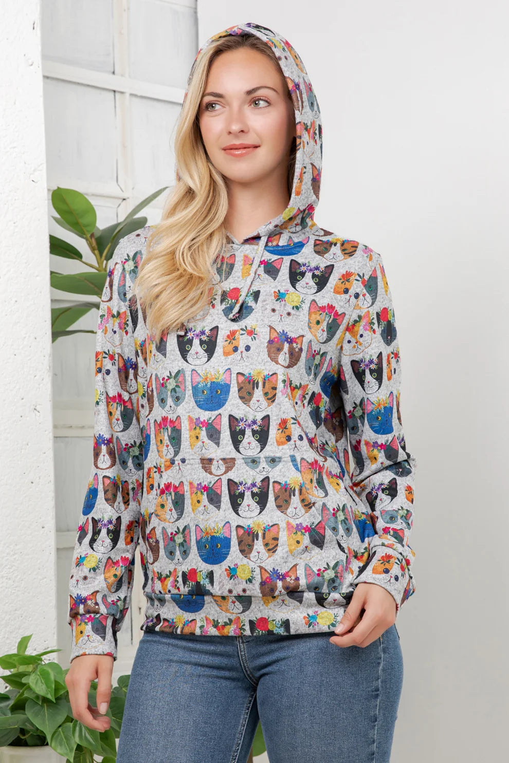 Flower Crown Cats Hoodie