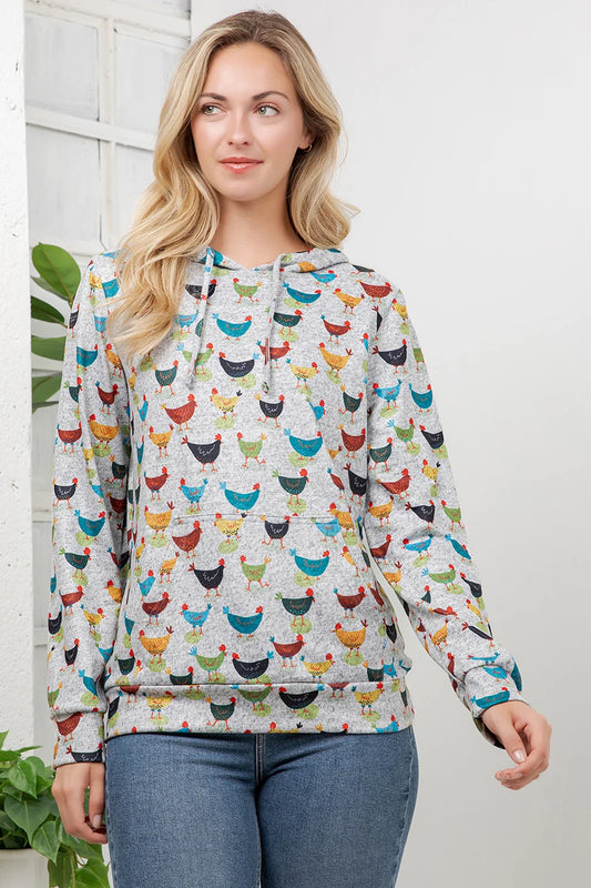 Colorful Chickens Hoodie