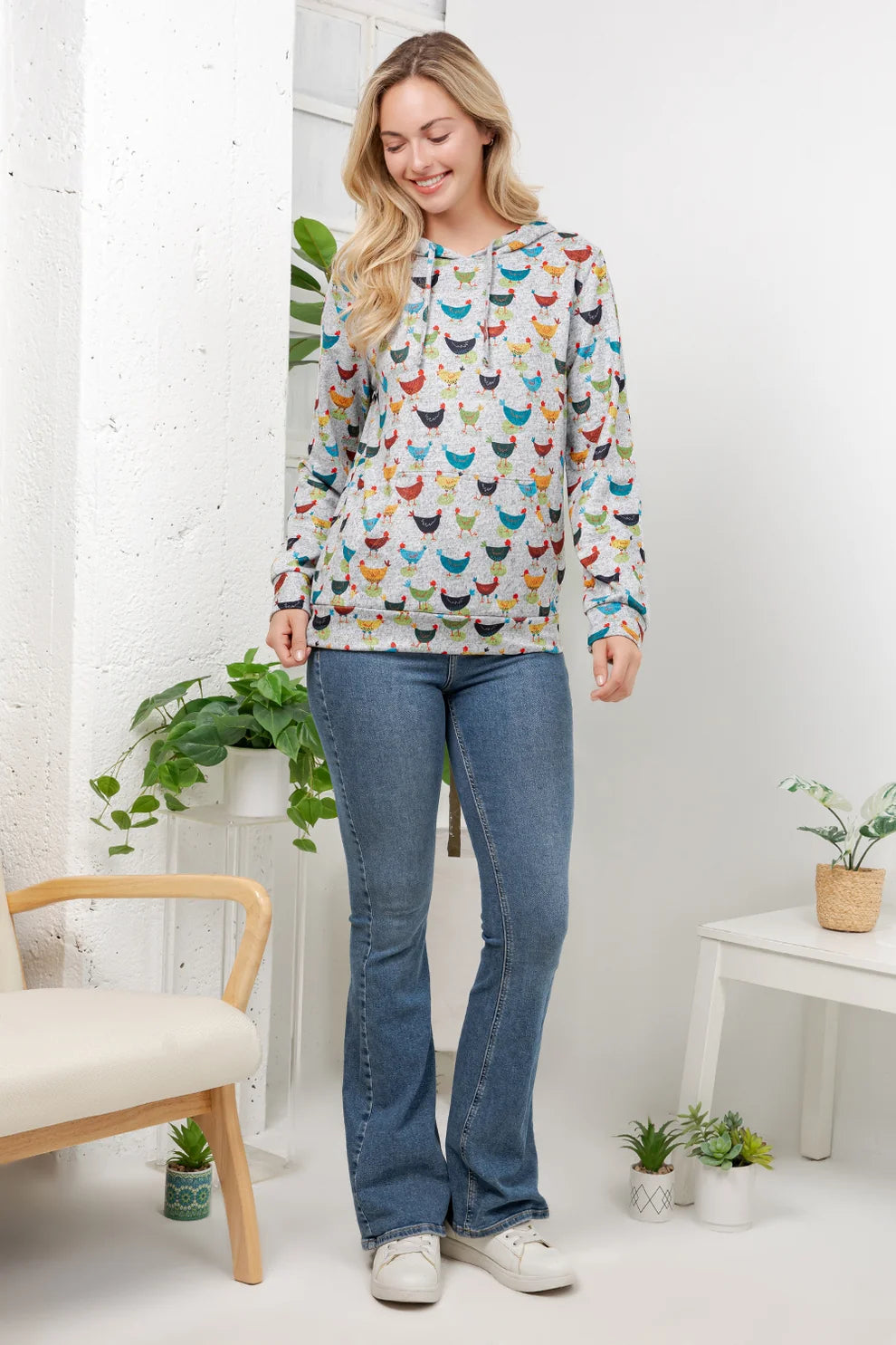 Colorful Chickens Hoodie