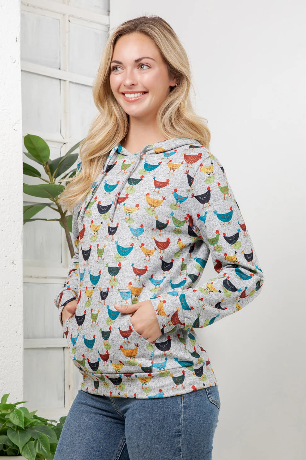 Colorful Chickens Hoodie