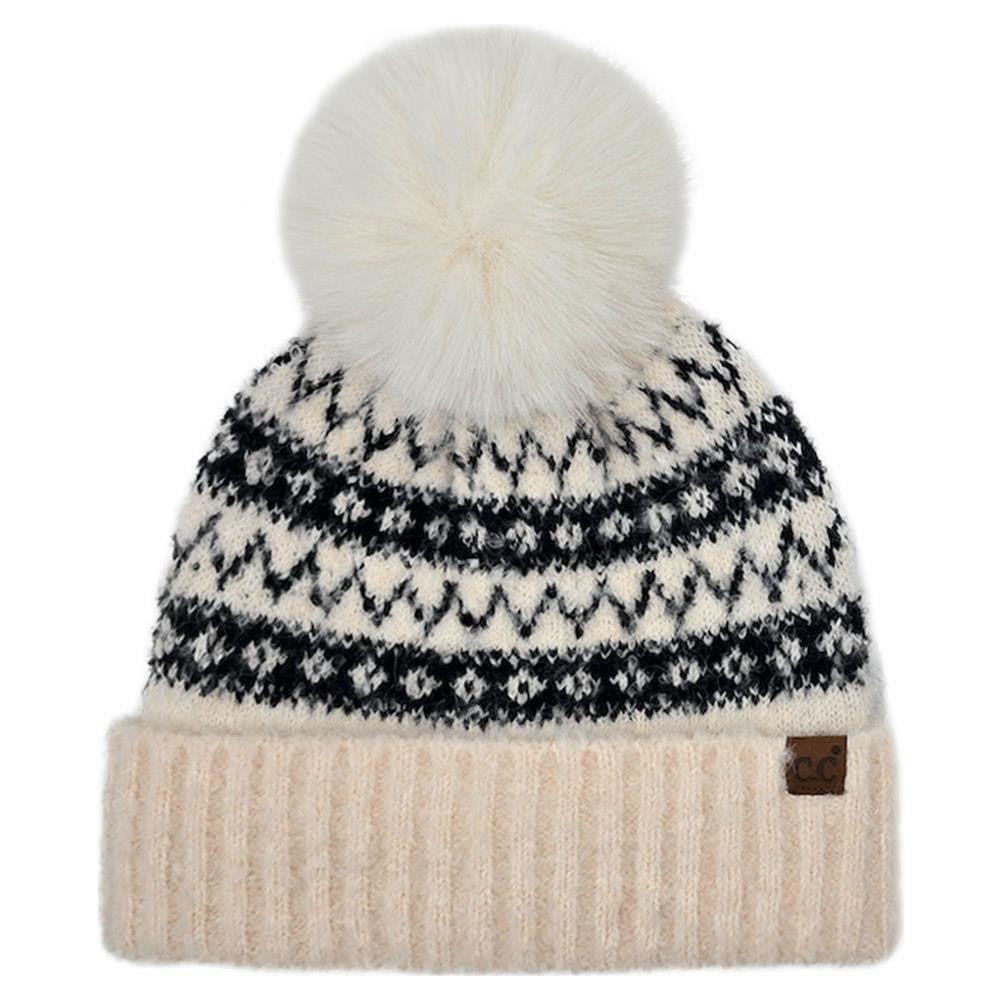 Fair Island Pom Beanie - Black