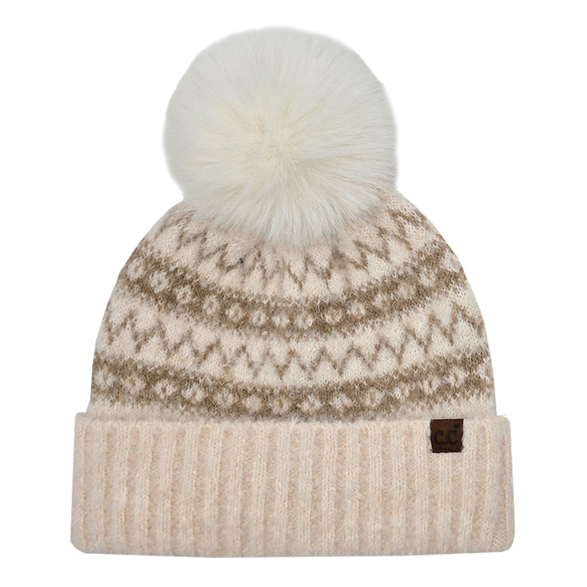 Fair Island Pom Beanie - Camel