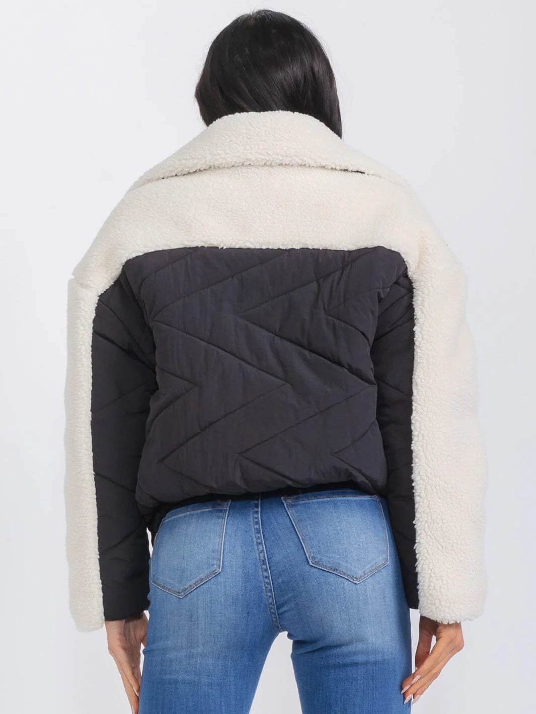Sherpa Button Up Coat