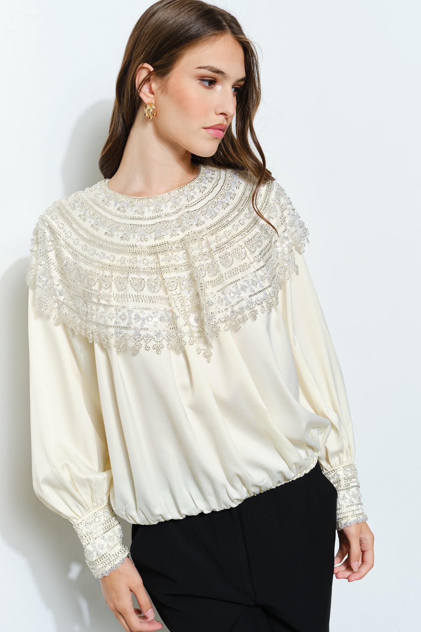 Yoke Satin Top