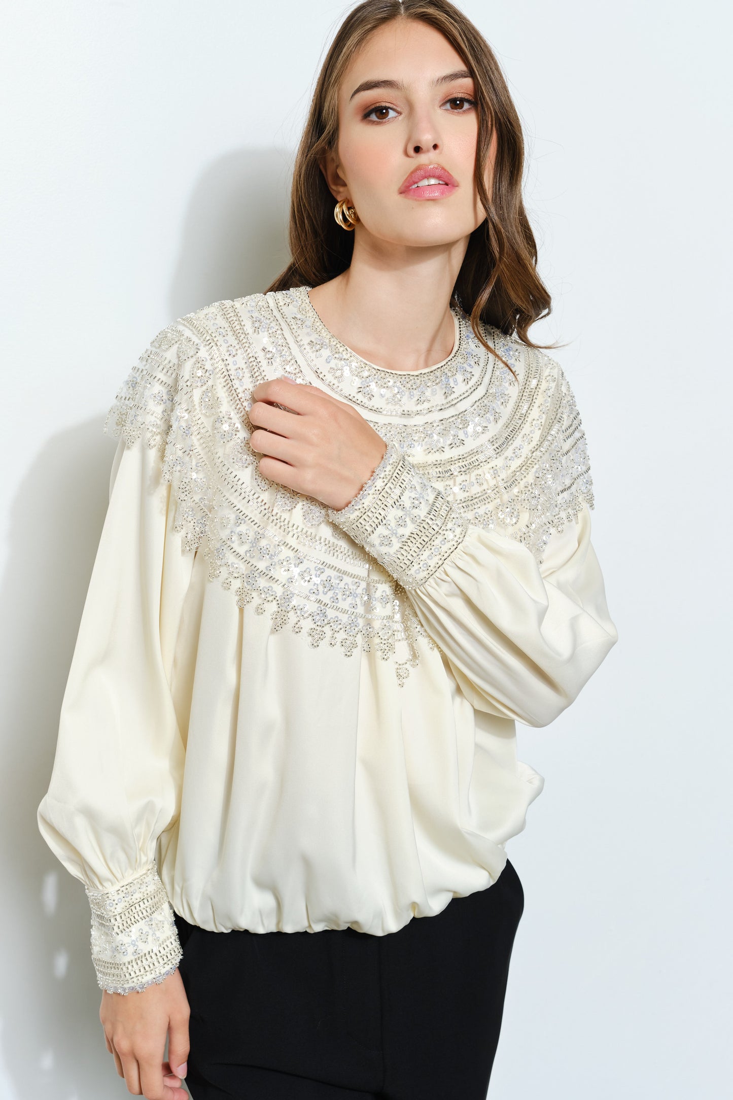 Yoke Satin Top