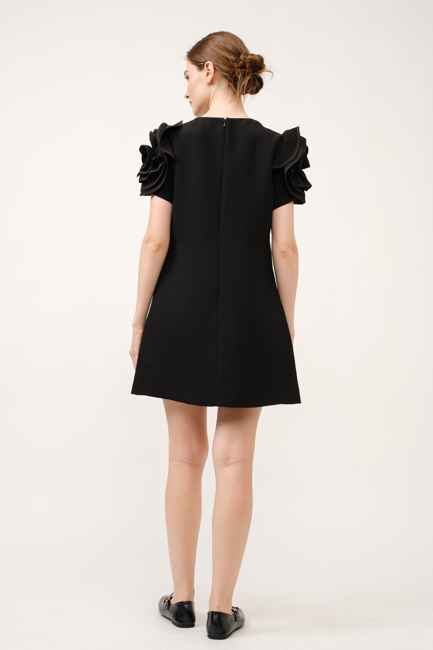 3D Floral Sleeve Dress