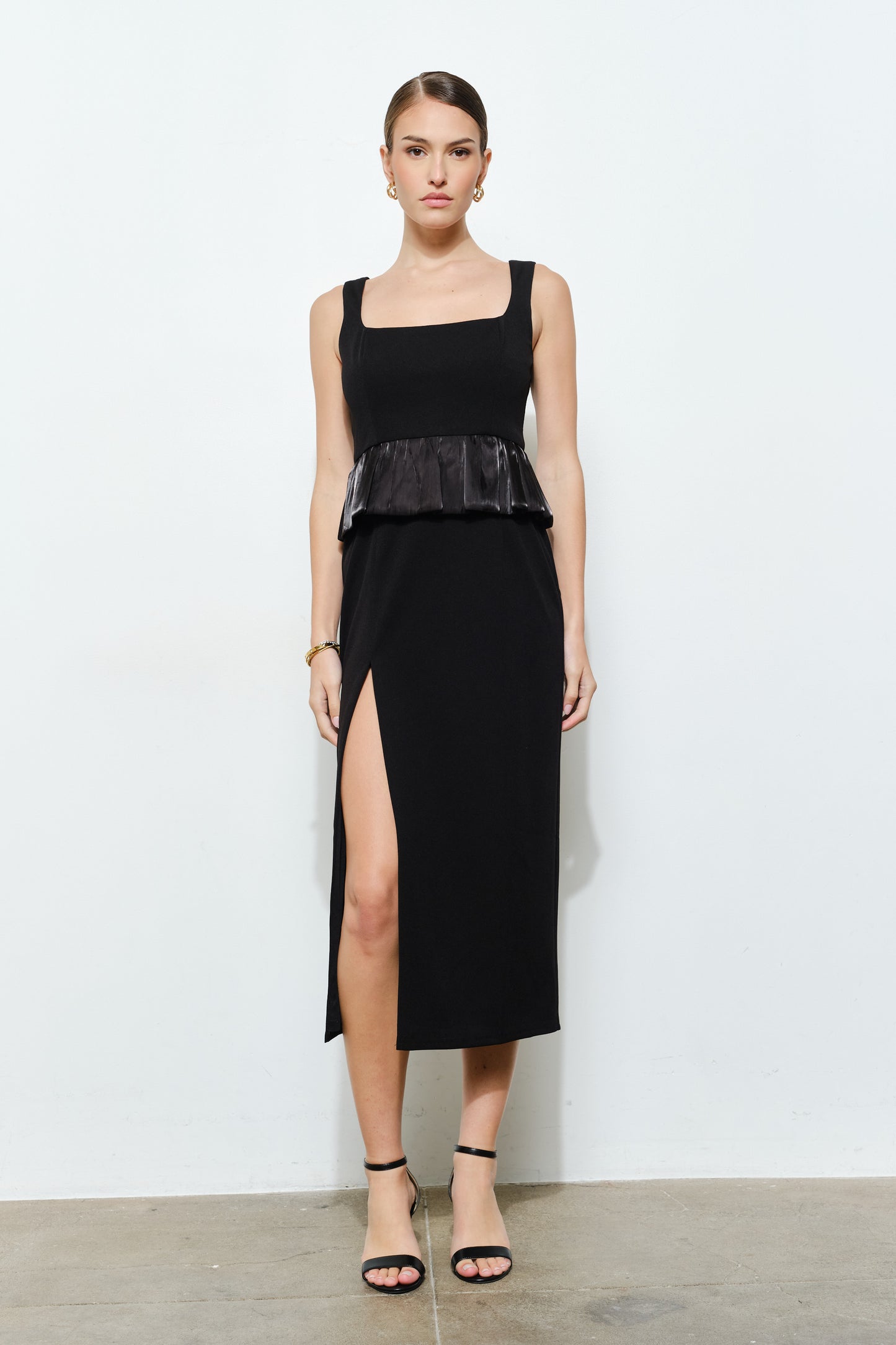 Bodycon Crepe Midi Dress