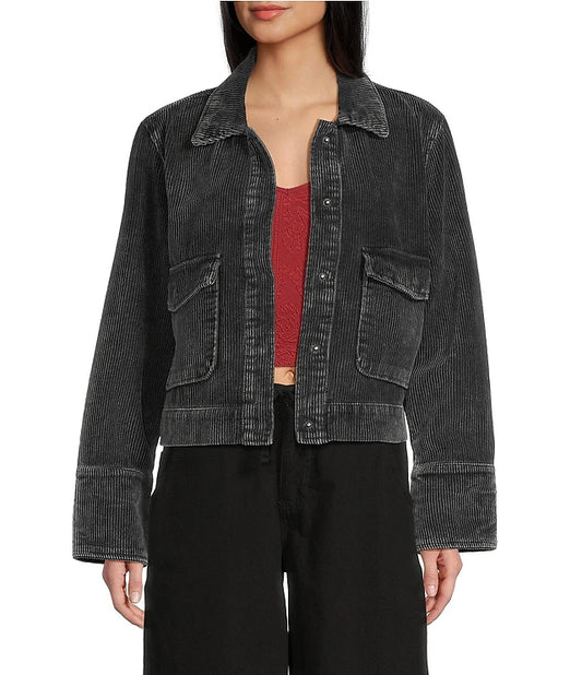 Corduroy Pocket Jacket - Black