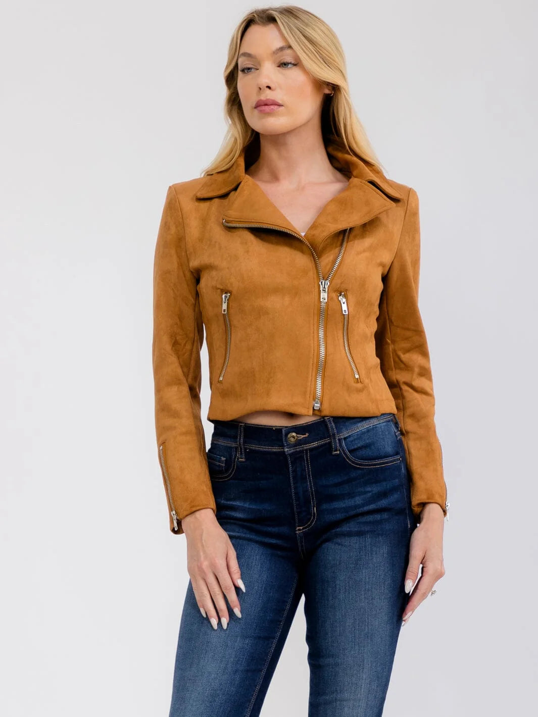 Suede Zip Pocket Jacket