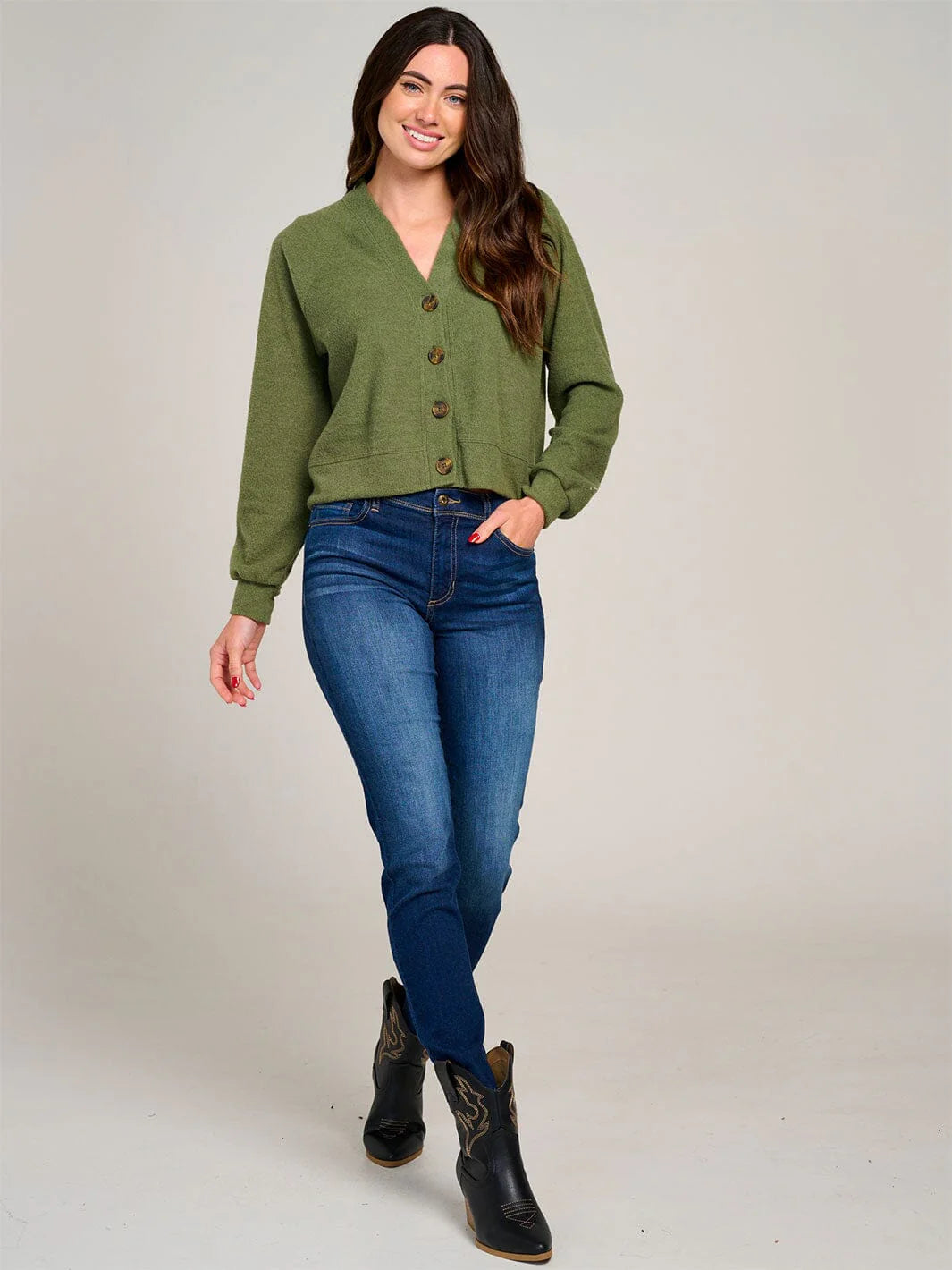 Long Sleeve Button Cardigan