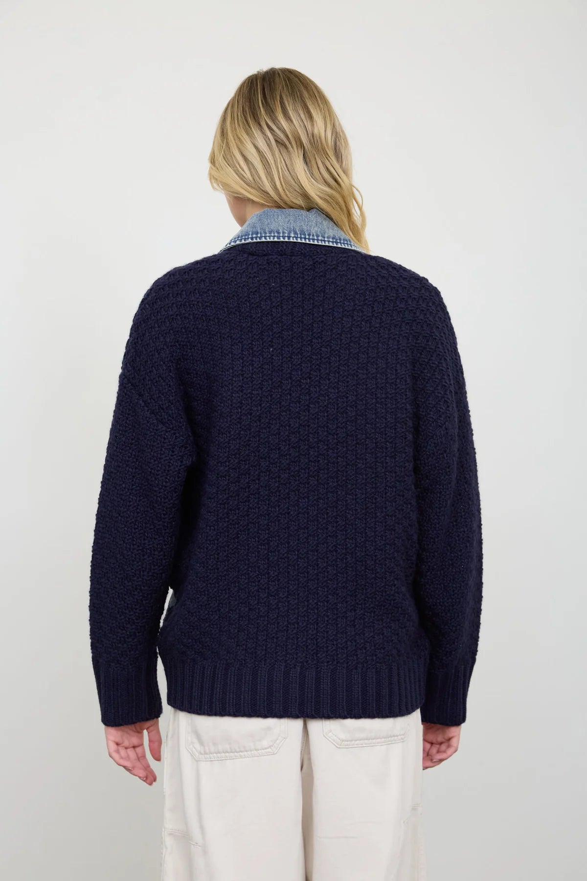 Cable Knit Denim Jacket