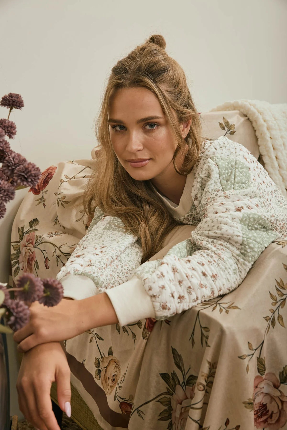 Patchwork Sweatshirt - Olive