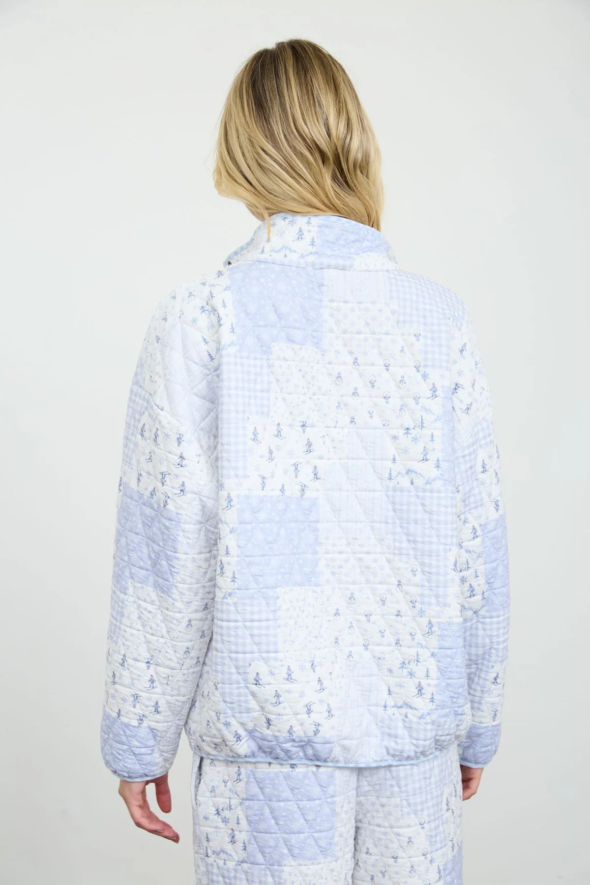 Winter Motif Patchwork Top