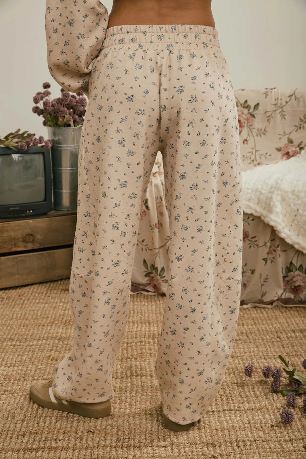 Ditsy Floral Drawstring Pants