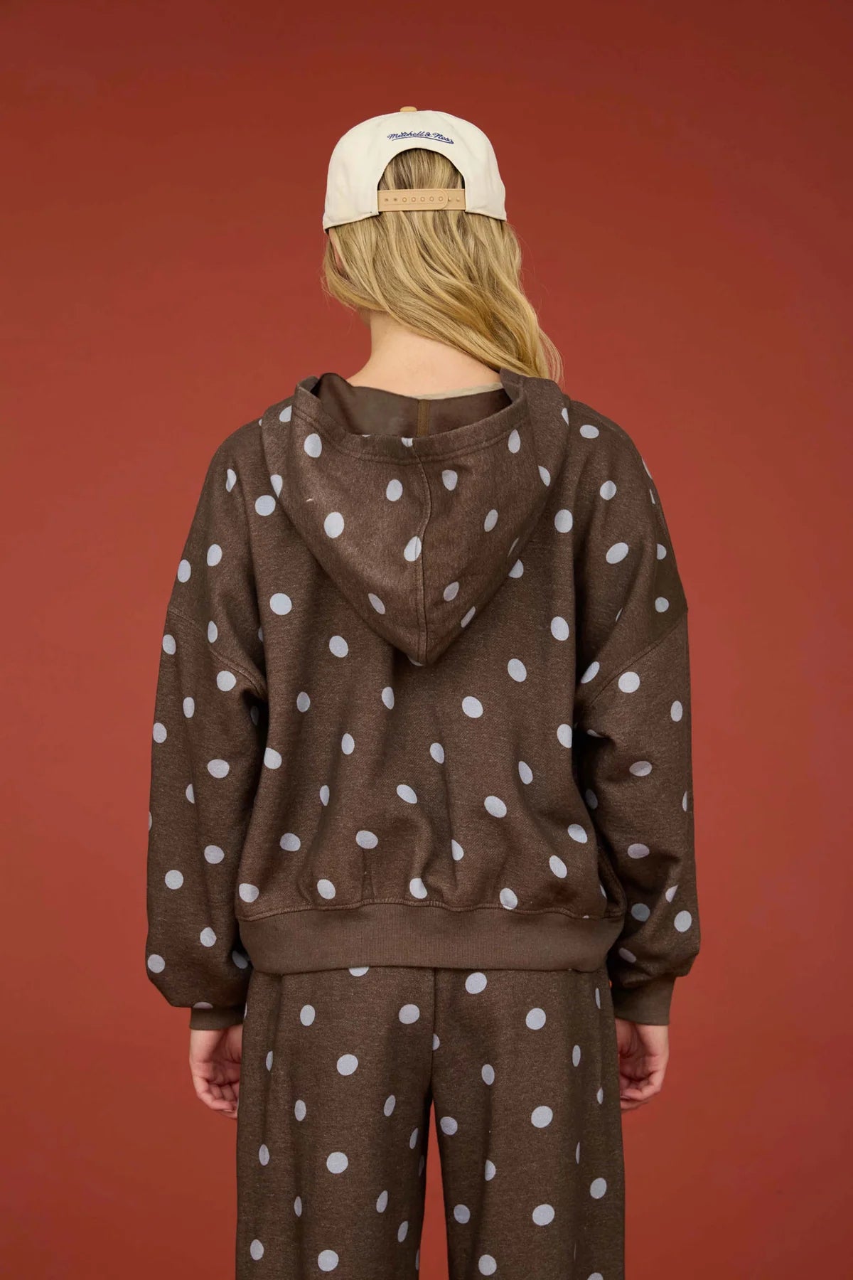 Polka Dot Zip Hoodie
