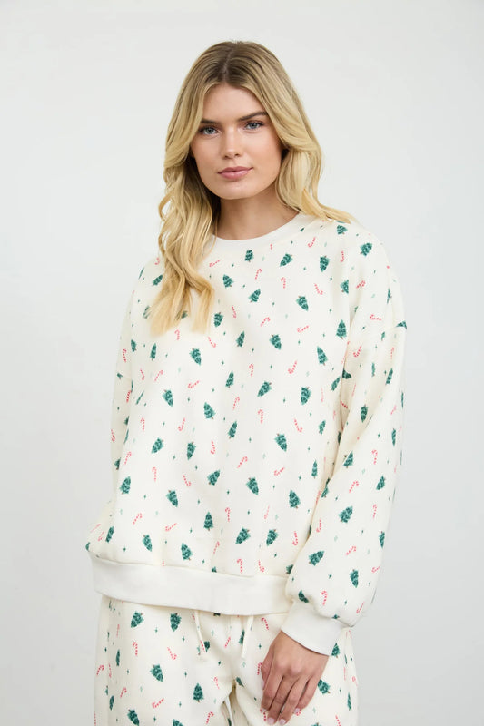 Holiday Candy Cane Sweatshirt