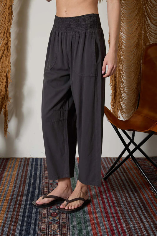 Smocked Wide Leg Pants