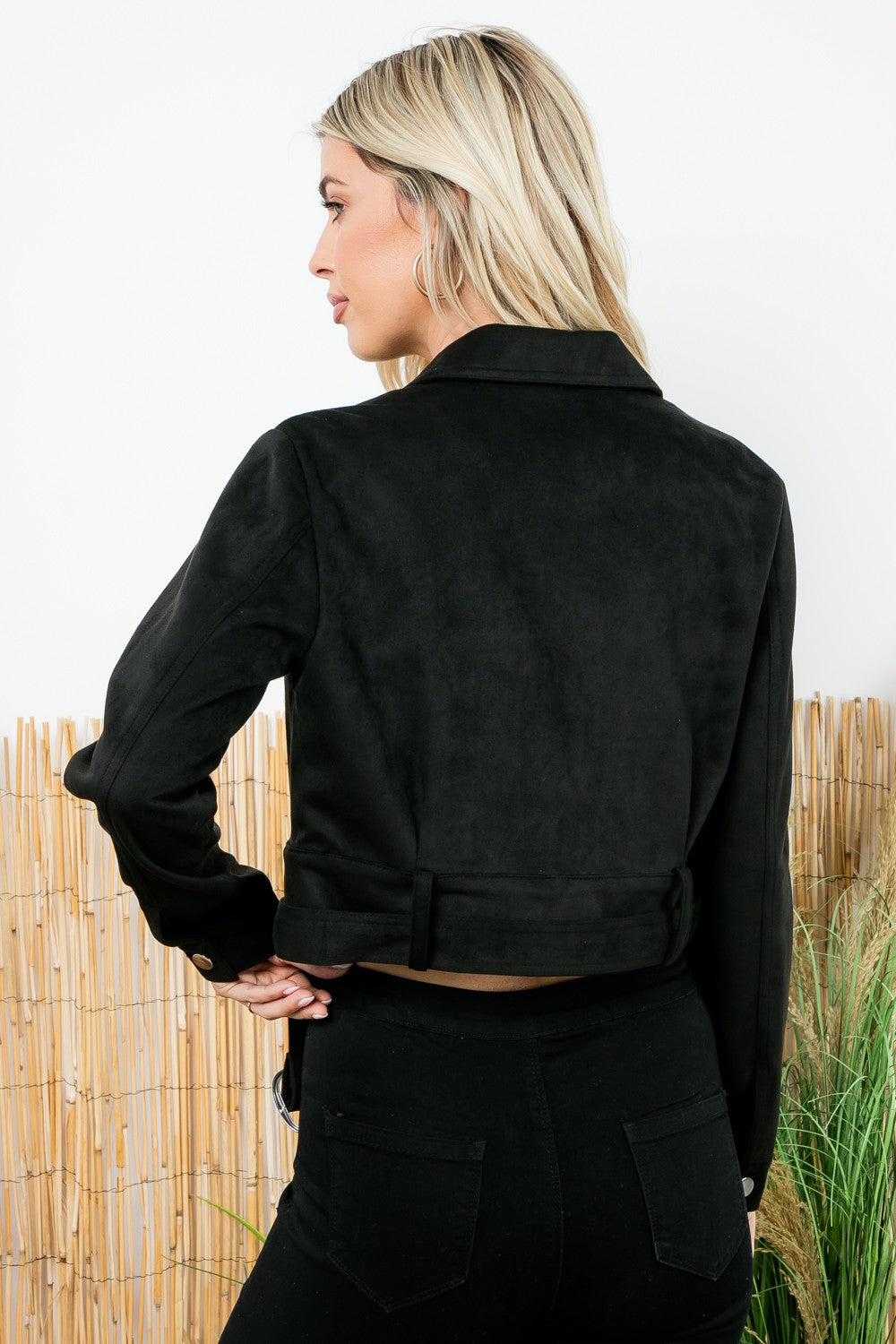 Cropped Button Down Jacket