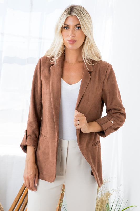 Elegant Suede Blazer