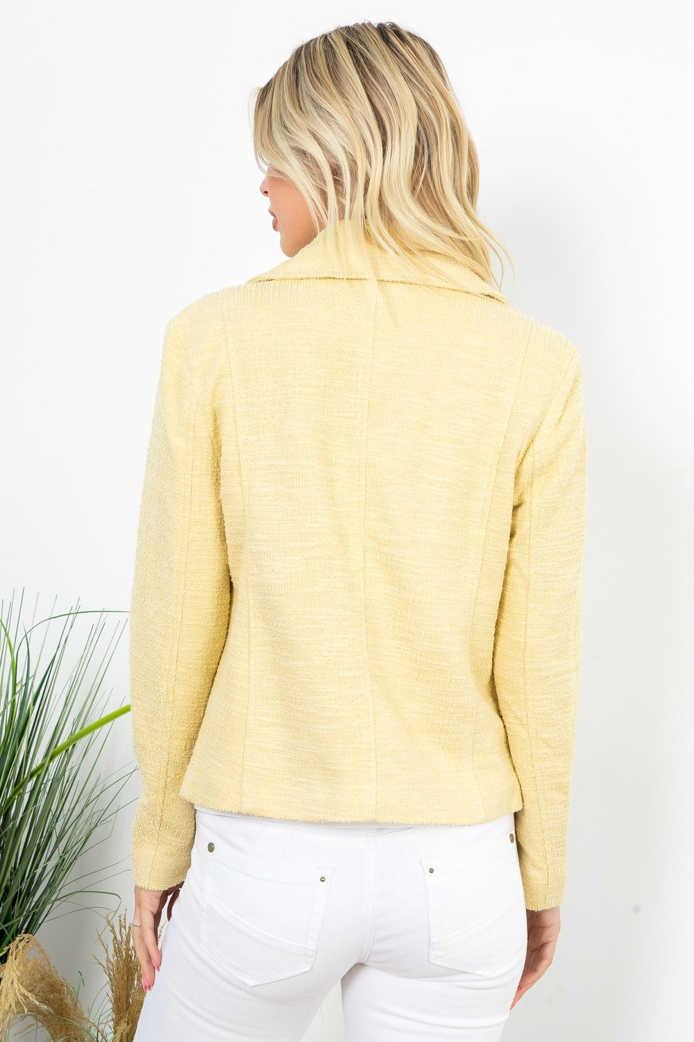 Solid Boucle Moto Jacket