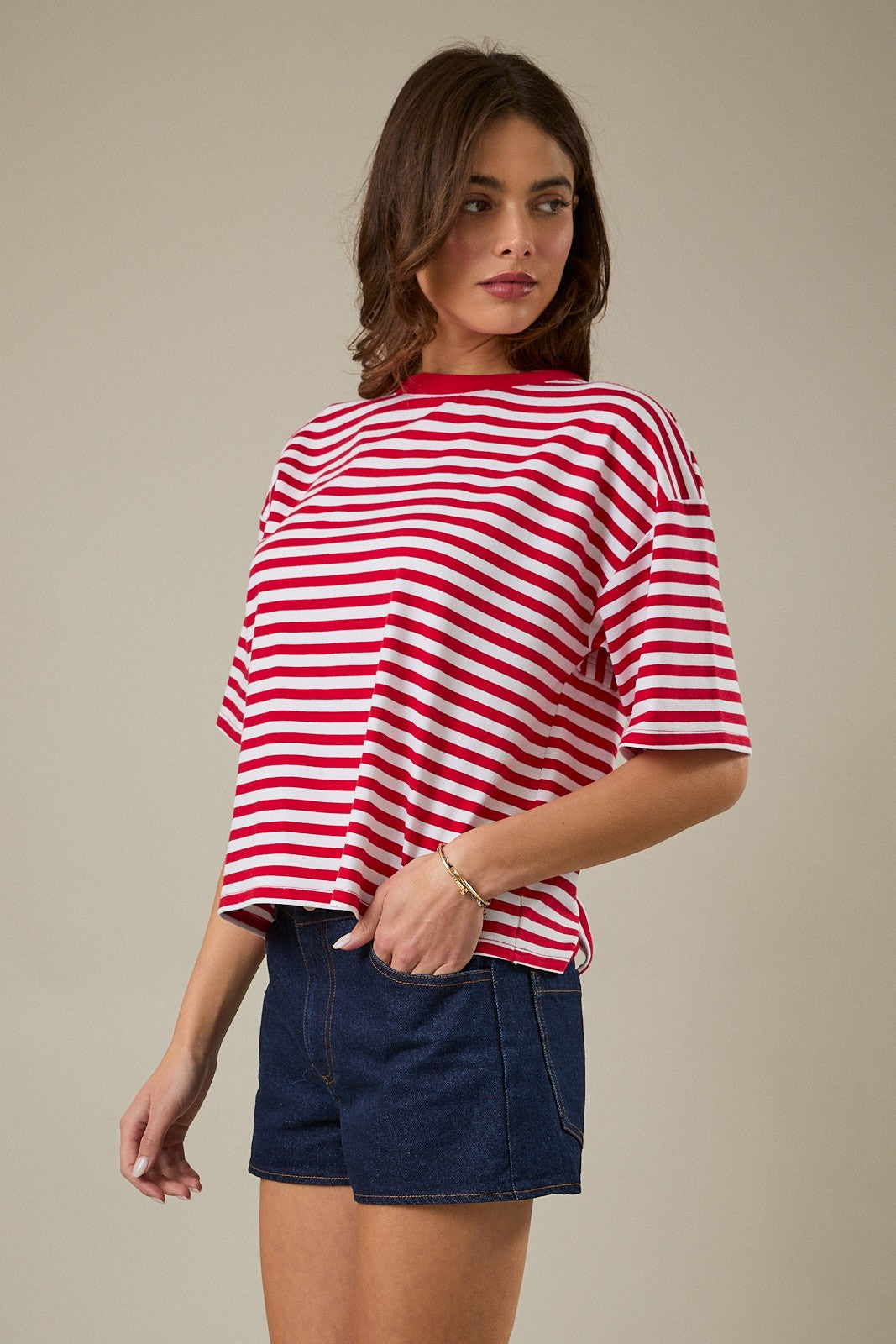 Tie Back Stripe Top