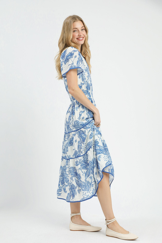 Botanical Tiered Maxi Dress
