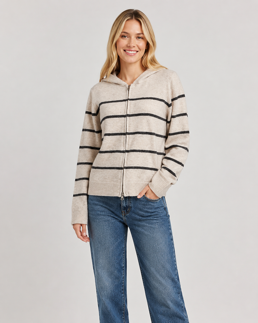 Zip Stripe Sweater