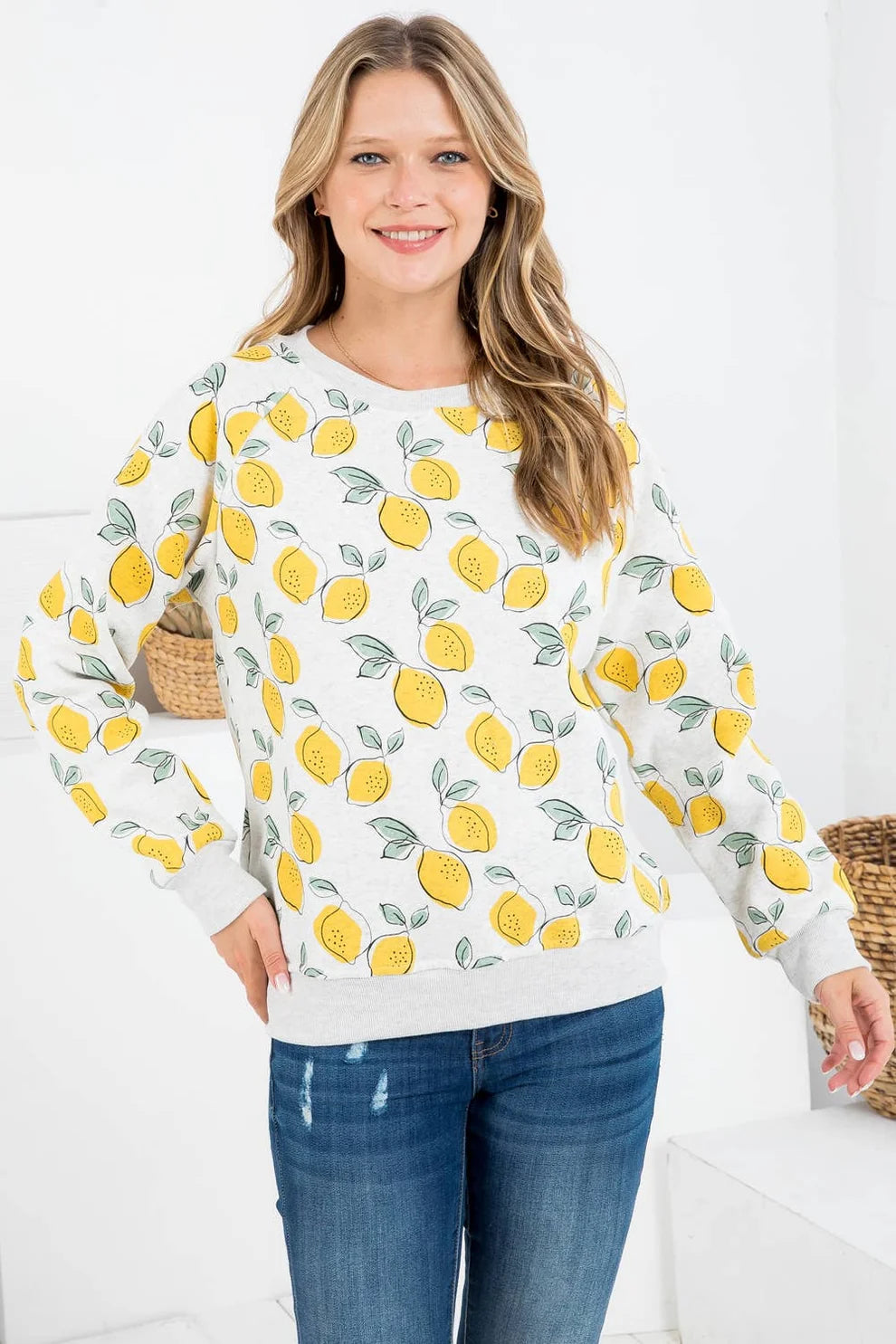 Lemon Crewneck Sweatshirt