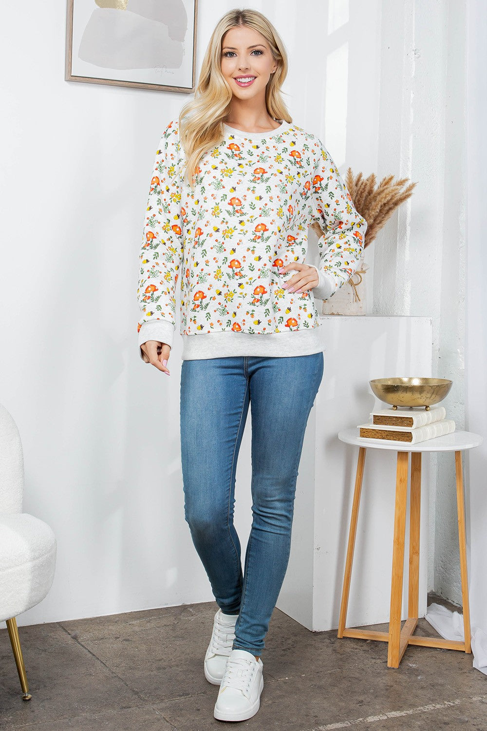 Florals and Mushrooms Sweatshirt