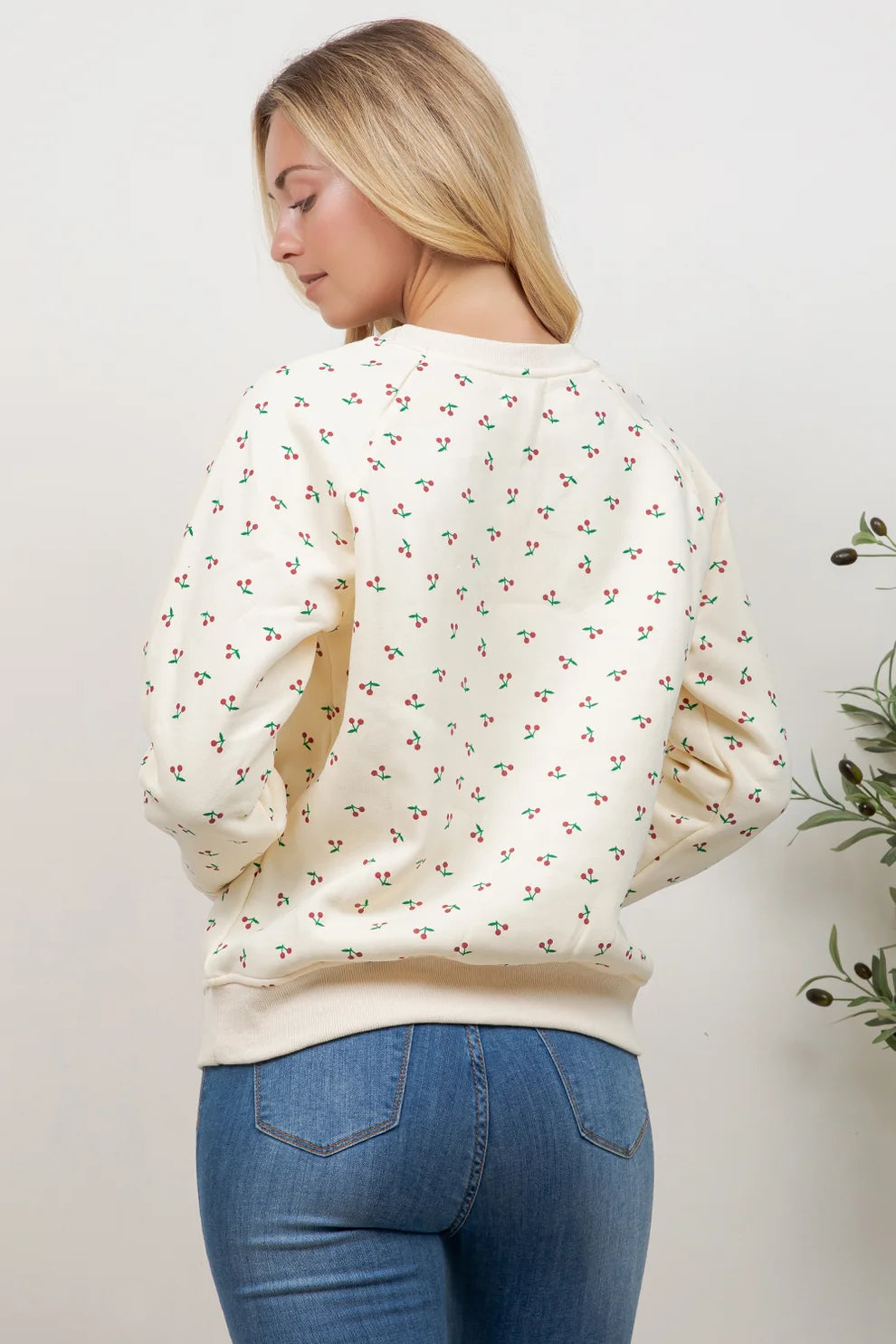 Cherry Print Sweatshirt