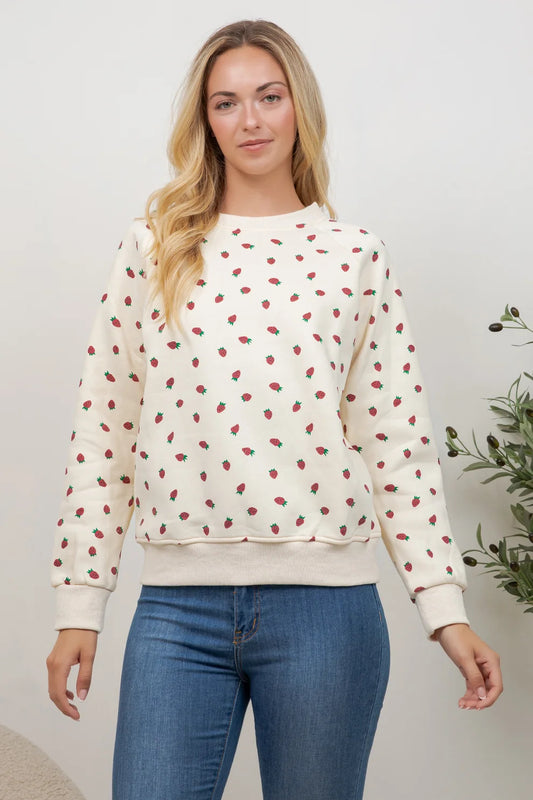 Strawberry Crewneck Sweatshirt