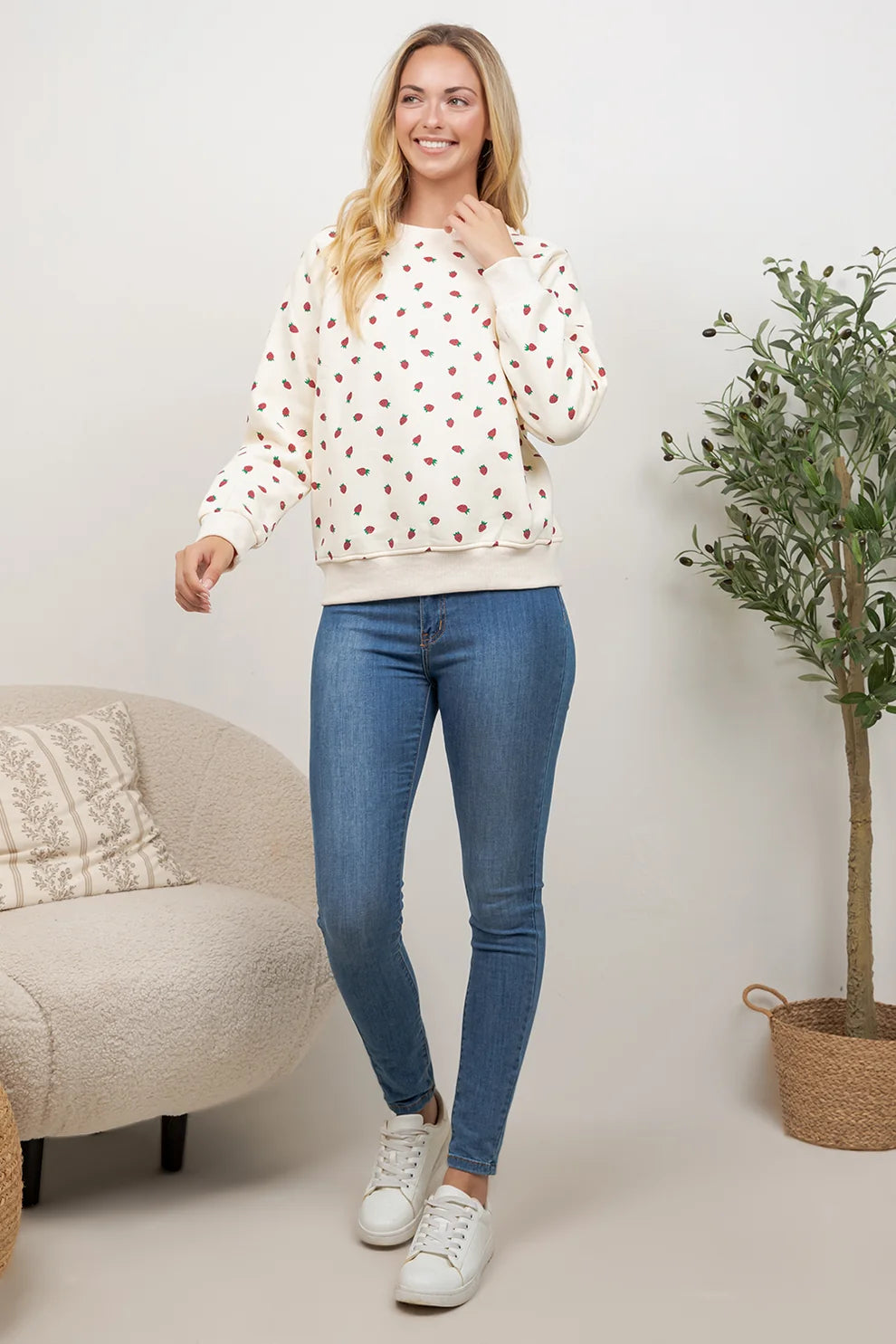 Strawberry Crewneck Sweatshirt