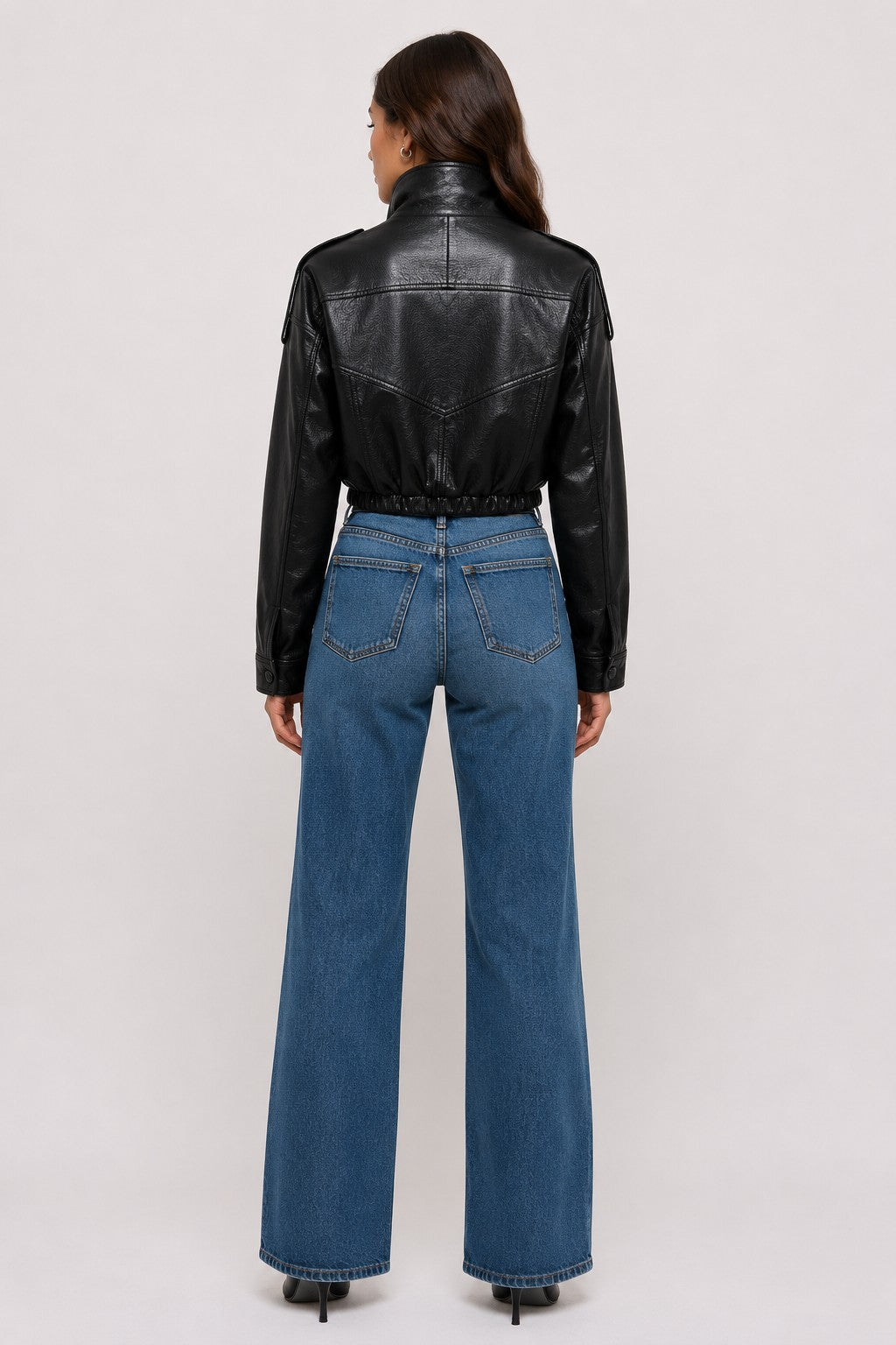 Cropped Moto Jacket