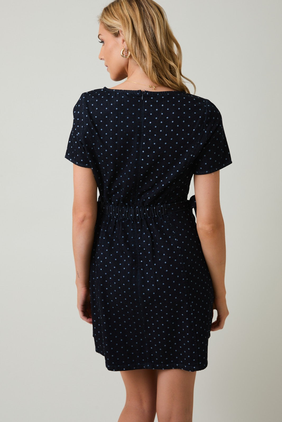Side Tie Polka Dot Dress