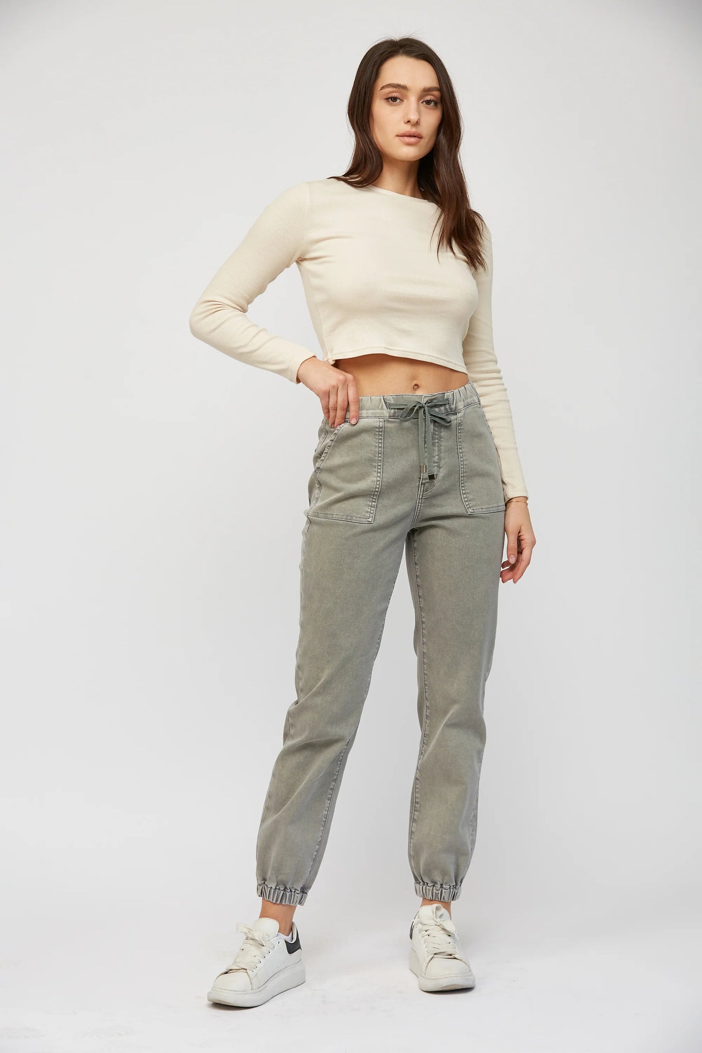 High Rise Cropped Joggers