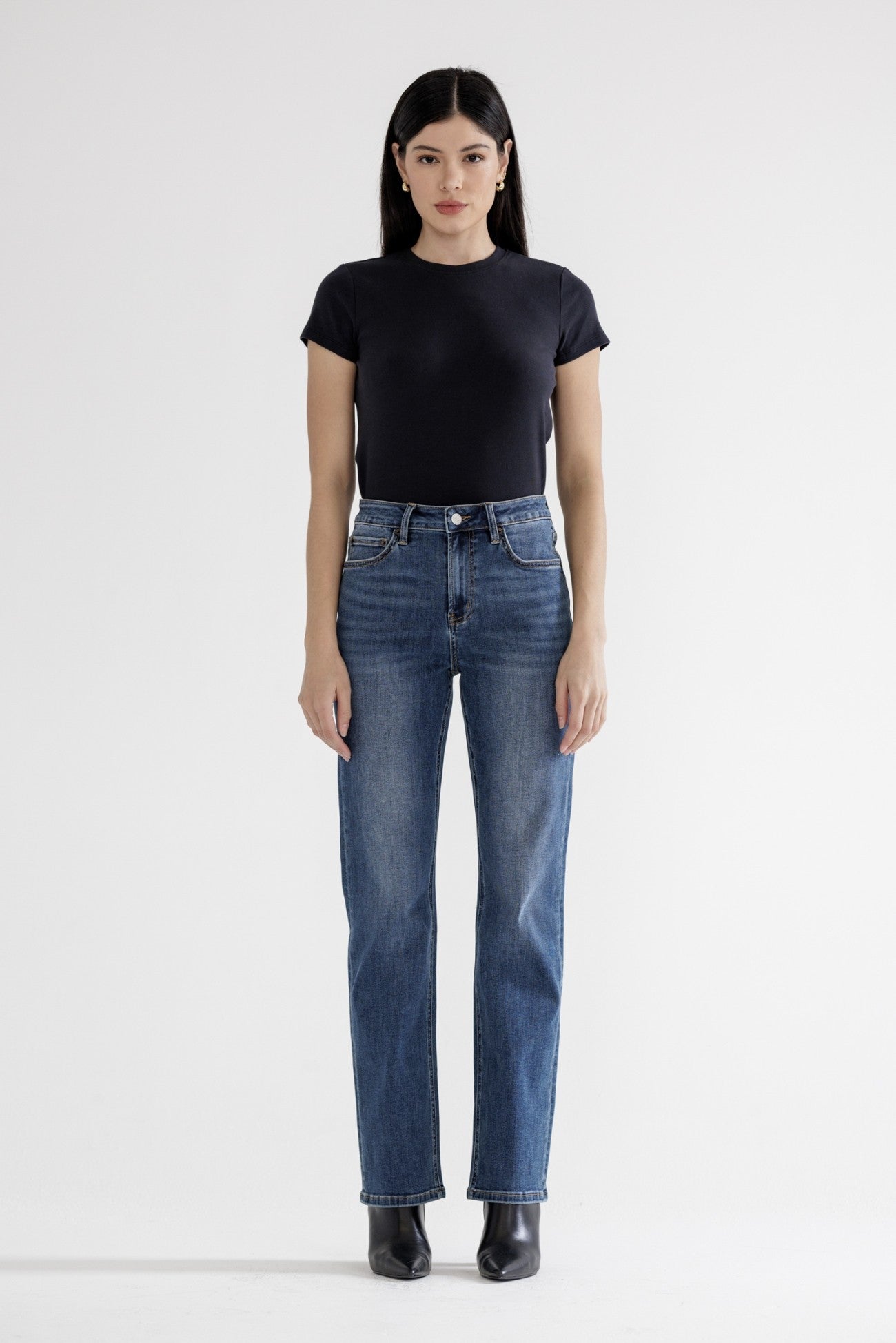 High Rise Straight Leg Jeans
