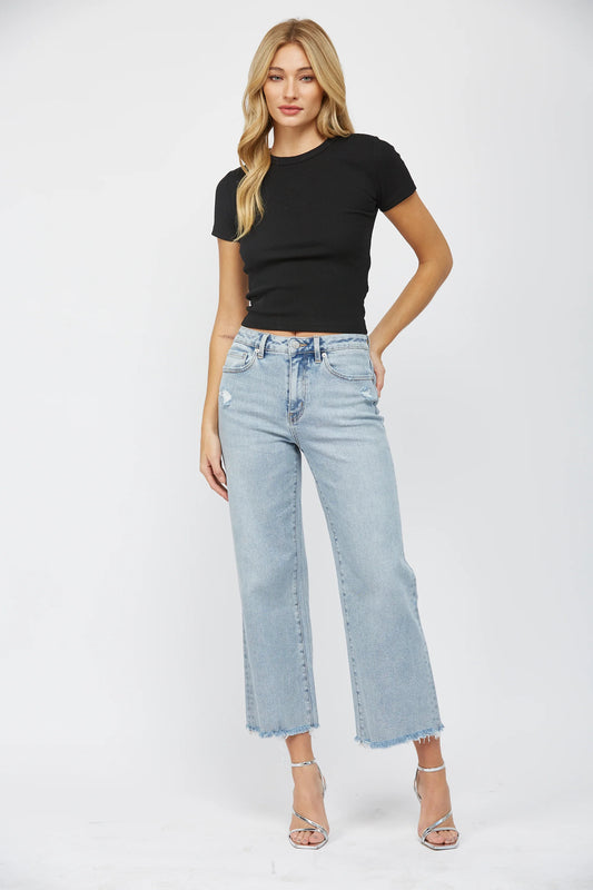 High Rise Ankle Jeans