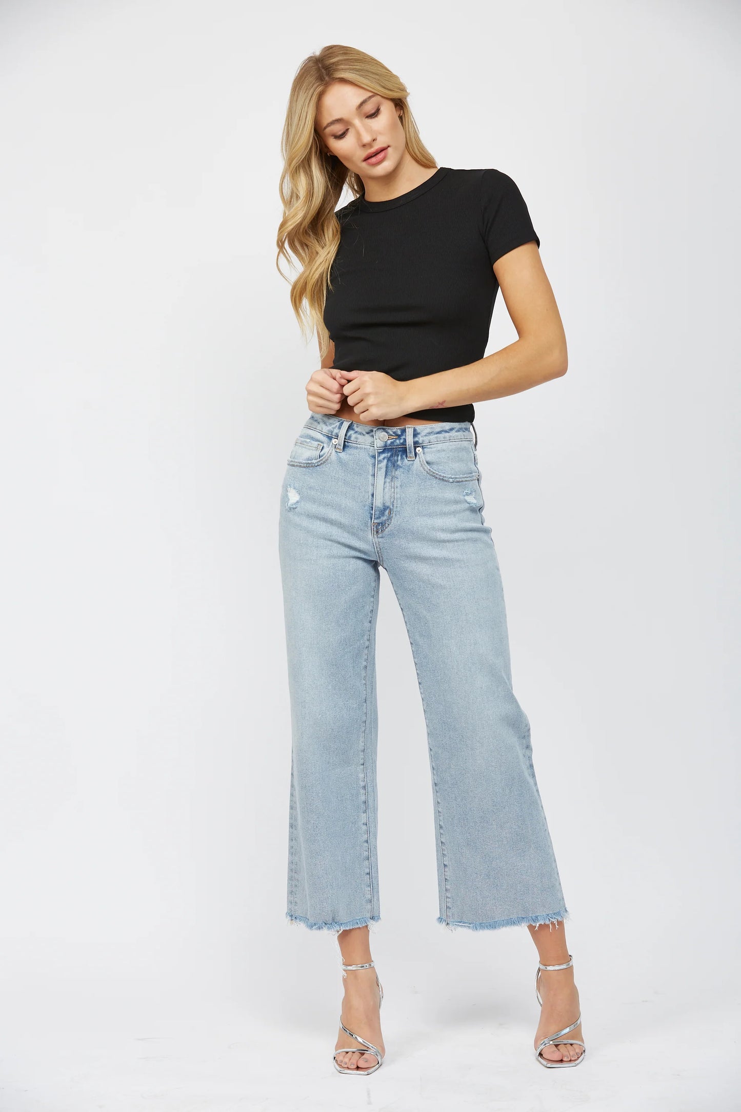 High Rise Ankle Jeans