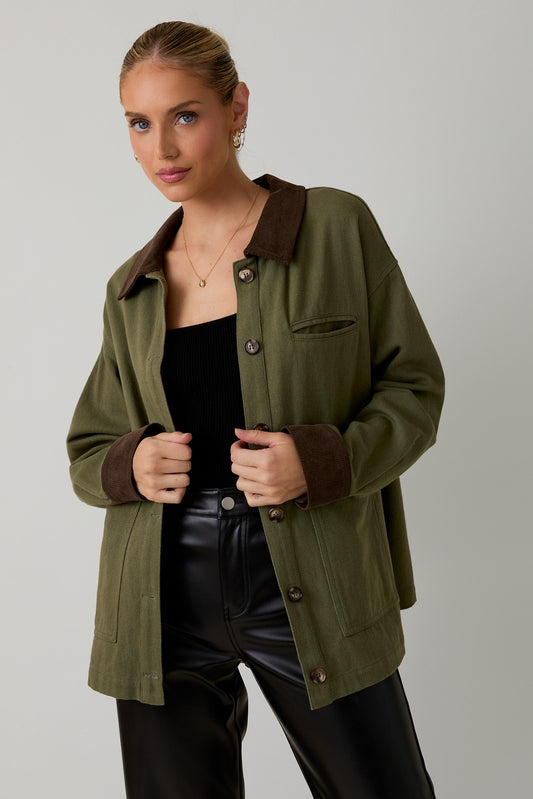 Button Down Barn Shacket