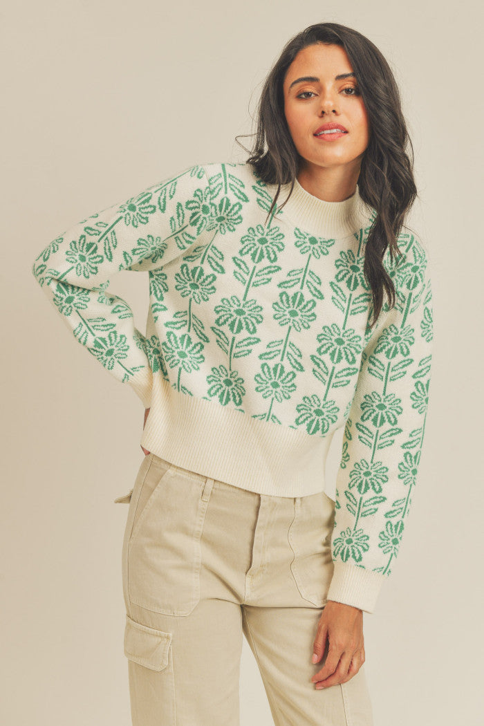 Floral Accents Sweater