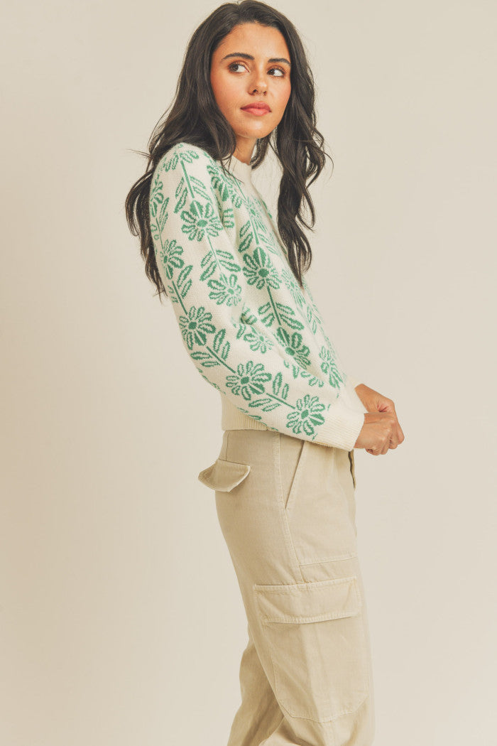 Floral Accents Sweater