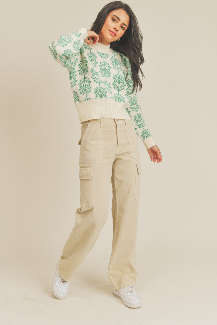 Floral Accents Sweater