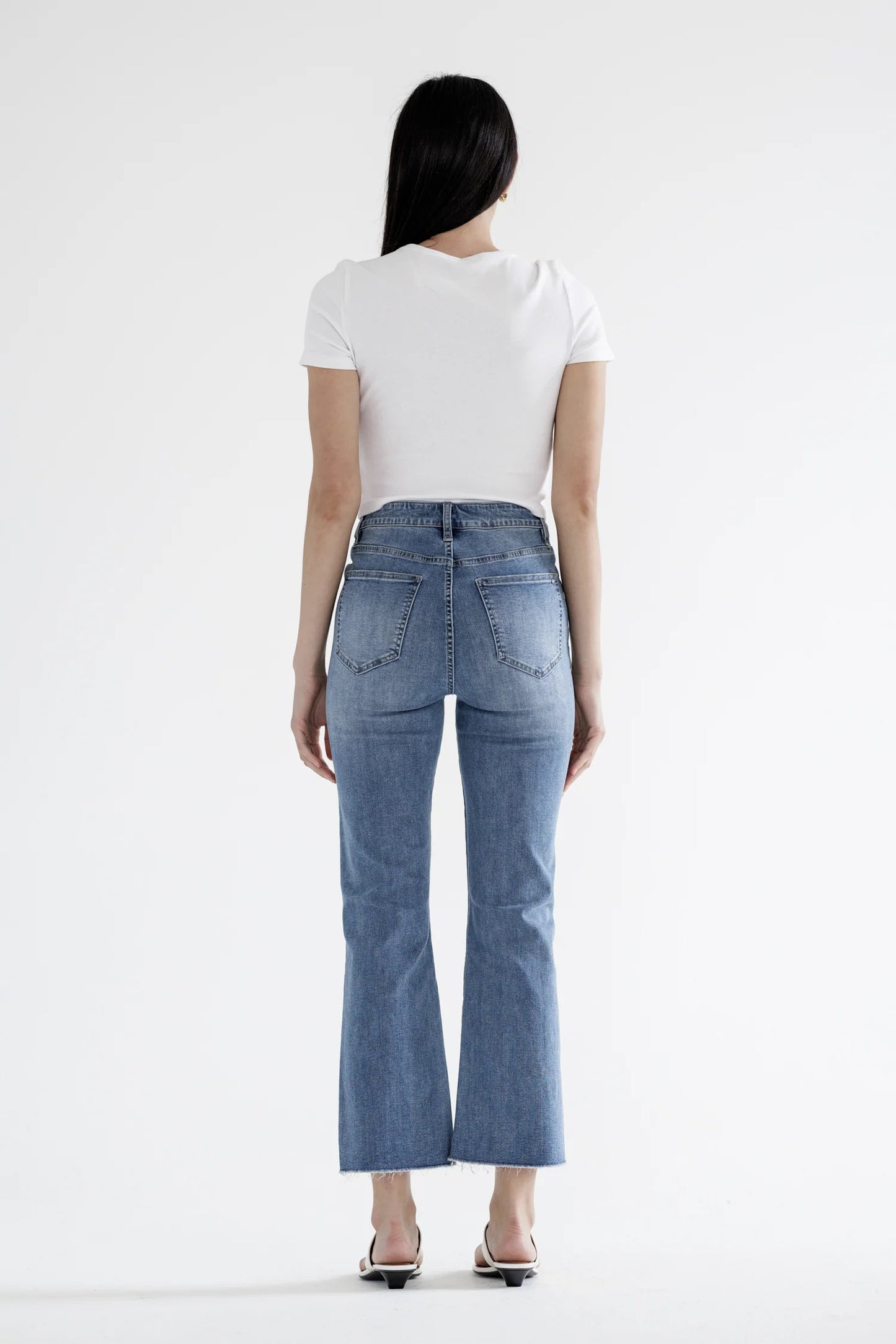 Tummy Control Bootcut Flare Crop Jean