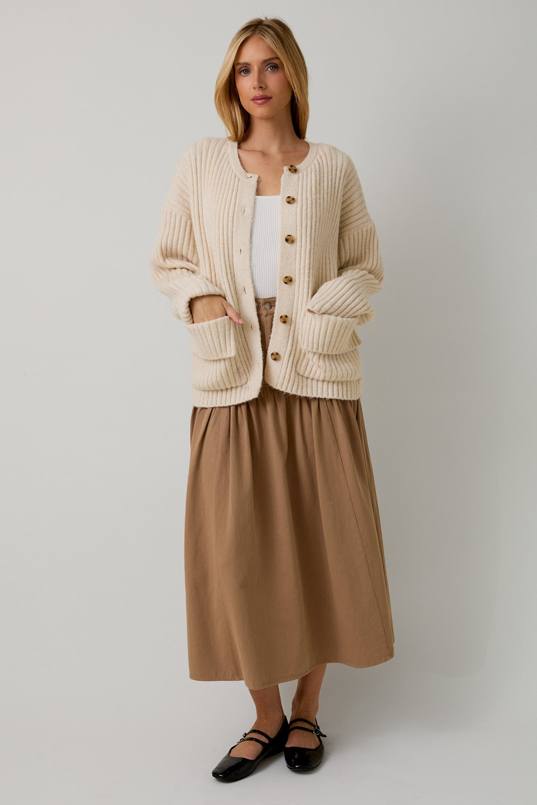 Button Down Knit Cardigan