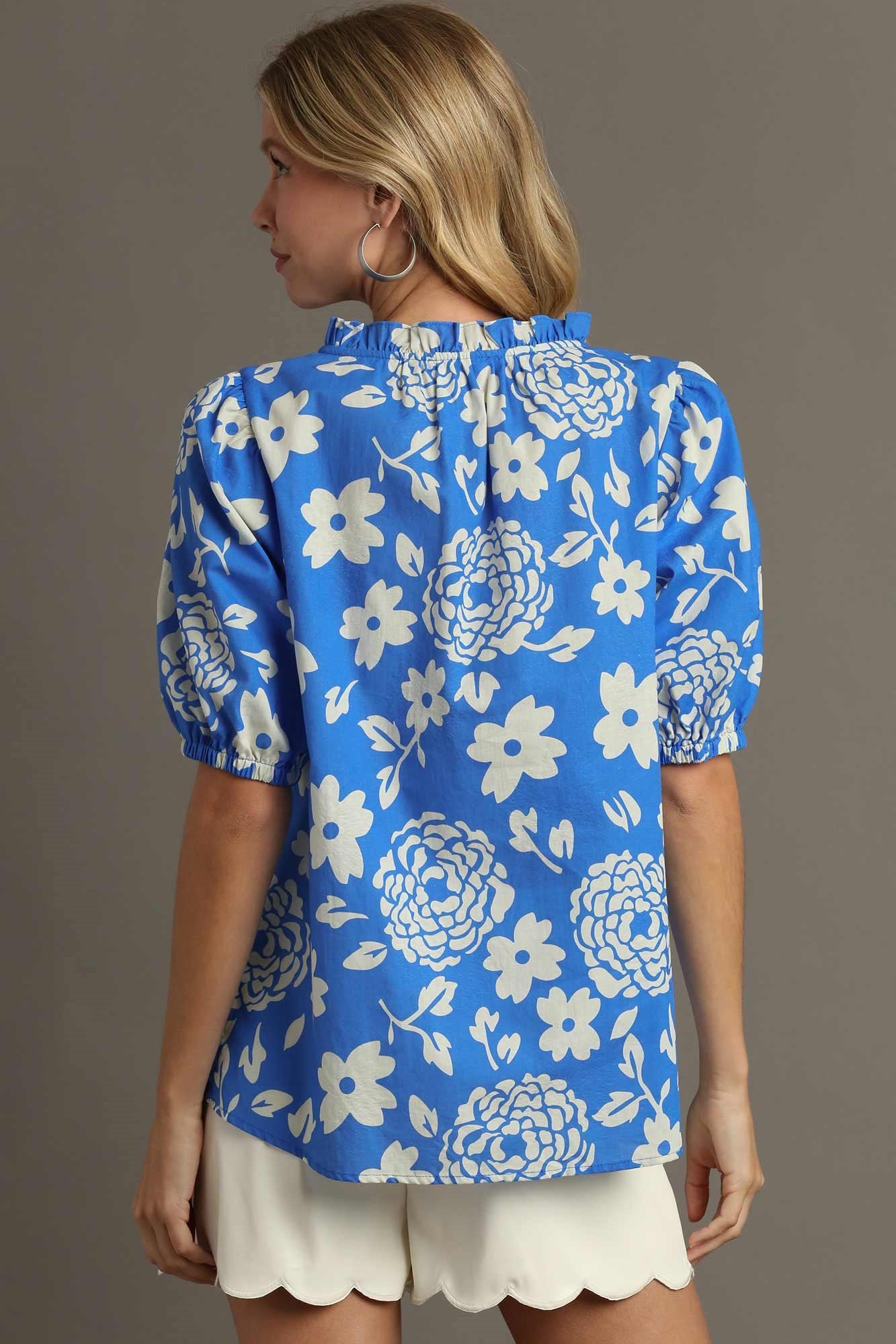 Two Tone Floral Top