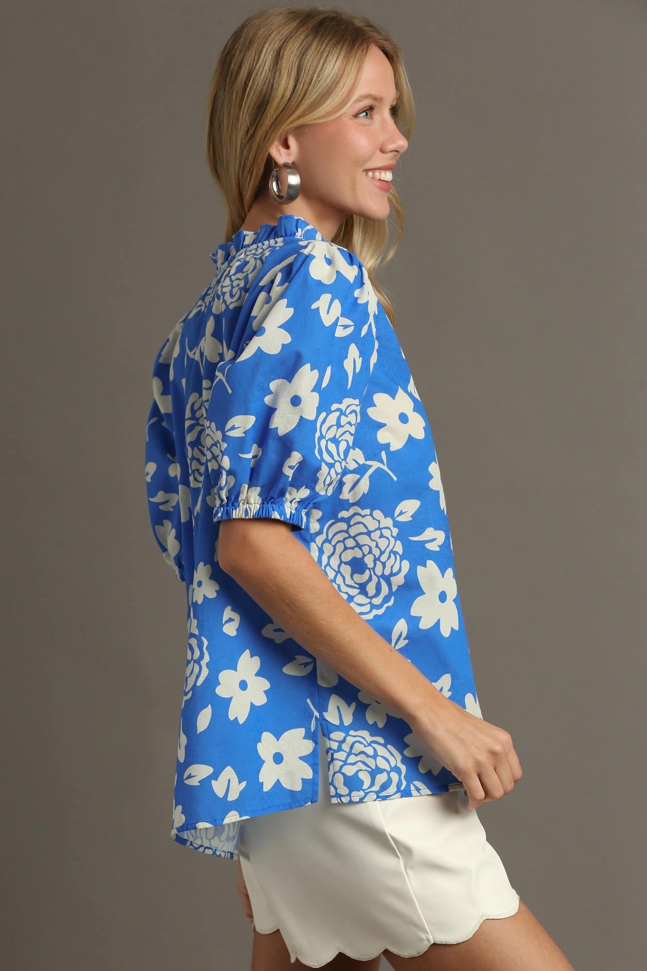 Two Tone Floral Top