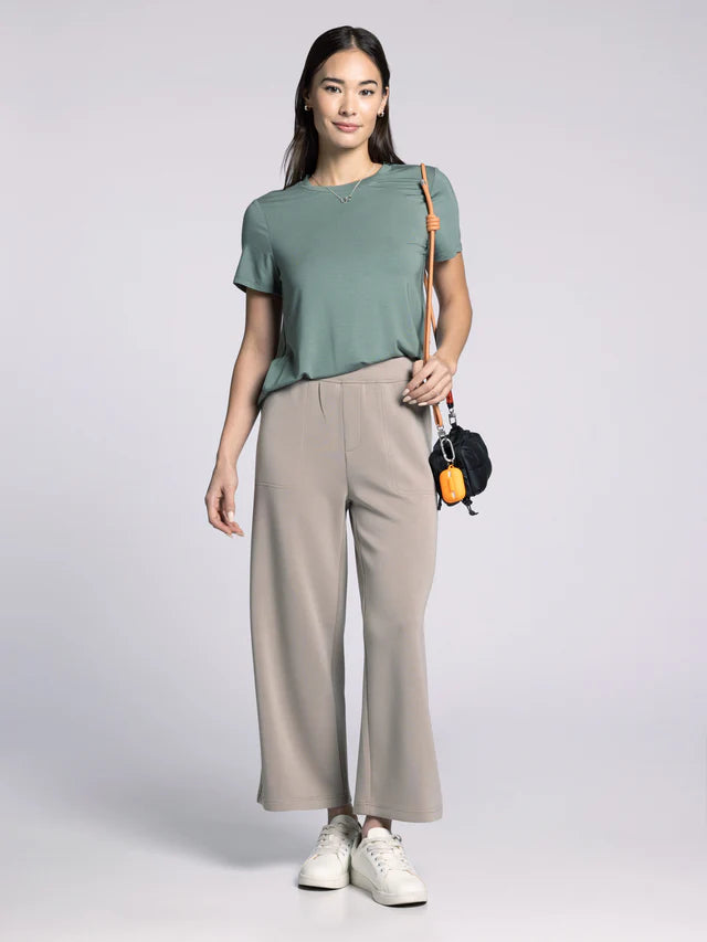 Nikki Everyday Luxe Top  - Desert Green